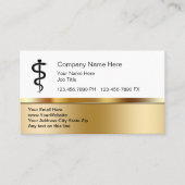 Classy Asclepius Rod Medical Visitekaartjes (Voorkant)