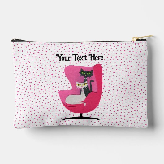 Classy Atomic Cats Diamond Collars Pink Polka Dots Etui (Achterkant)
