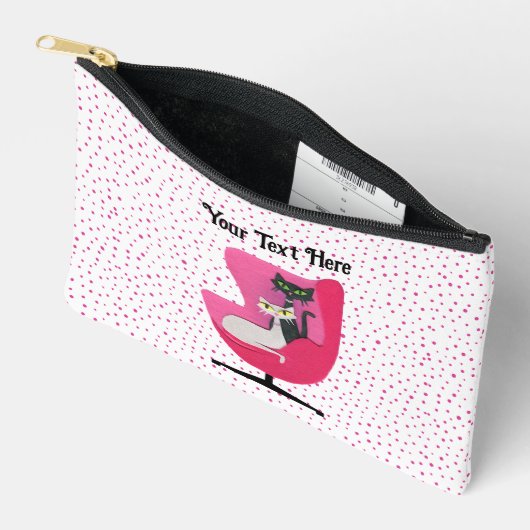 Classy Atomic Cats Diamond Collars Pink Polka Dots Etui (Open)