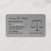 Classy Attorney at Law | Advocaat Black Silver Visitekaartje (Voorkant)