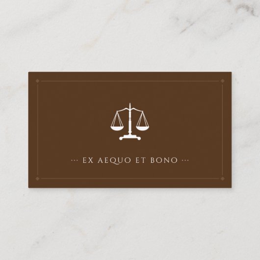 Classy Attorney at Law | Advocaat Brown Visitekaartje (Achterkant)