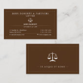 Classy Attorney at Law | Advocaat Brown Visitekaartje (Voorkant / Achterkant)