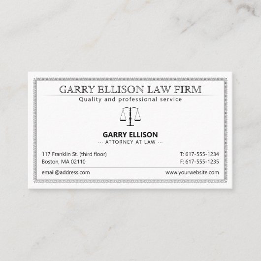 Classy Attorney at Law | Advocaat Visitekaartje (Voorkant)