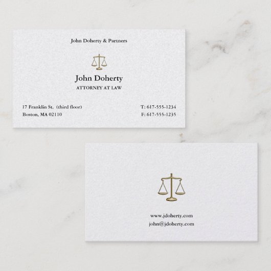 Classy Attorney at Law | Advocaat Visitekaartje (Voorkant / Achterkant)