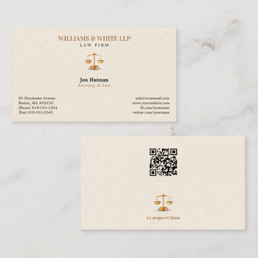Classy Attorney at Law | Advocaat Visitekaartje (Voorkant / Achterkant)