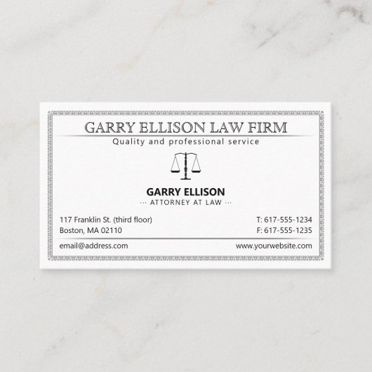 Classy Attorney at Law | Advocaat Visitekaartje (Voorkant)