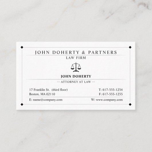 Classy Attorney at Law | Advocaat Visitekaartje (Voorkant)