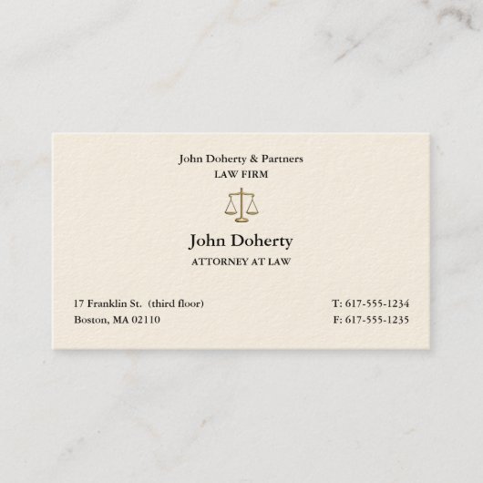 Classy Attorney at Law | Advocaat Visitekaartje (Voorkant)