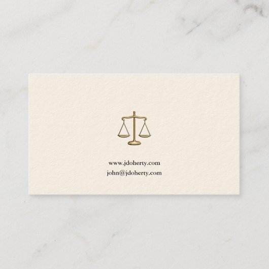 Classy Attorney at Law | Advocaat Visitekaartje (Achterkant)