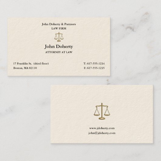 Classy Attorney at Law | Advocaat Visitekaartje (Voorkant / Achterkant)