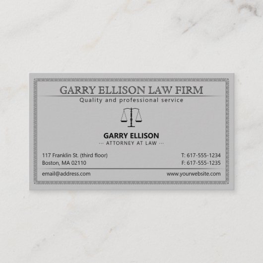 Classy Attorney at Law | Advocaat Visitekaartje (Voorkant)