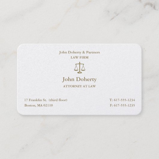Classy Attorney at Law | Advocaat Visitekaartje (Voorkant)