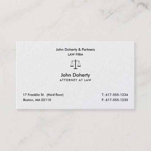 Classy Attorney at Law | Advocaat Visitekaartje (Voorkant)