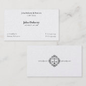 Classy Attorney at Law I Elegant Scales of Justice Visitekaartje (Voorkant / Achterkant)
