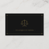 Classy Attorney at Law | Lawyer Black Gold Visitekaartje (Achterkant)