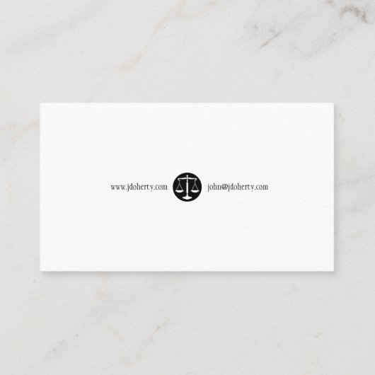 Classy Attorney at Law | Wettelijke vennootschap Visitekaartje (Achterkant)