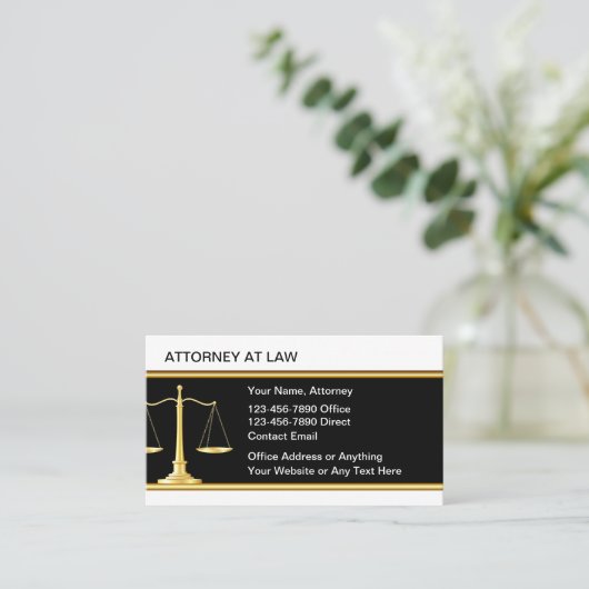 Classy Attorney bij Law Visitekaartjes (Staand voorkant)