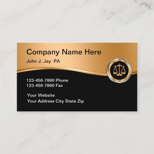 Classy Attorney Design Visitekaartjes (Voorkant)