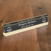 Classy Attorney Executive Desk Name Borden Naambordje (Zijkant)