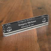 Classy Attorney Executive Desk Name Borden Naambordje (Zijkant)