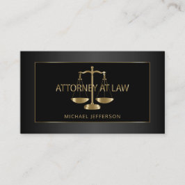 Classy Attorney for Law - Black and Gold Visitekaartje