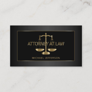 Classy Attorney for Law - Black and Gold Visitekaartje