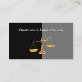 Classy Attorney Gold Tone Scale of Justice Visitekaartje (Voorkant)