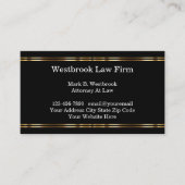 Classy Attorney Gold toon on Black Visitekaartje (Voorkant)