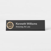 Classy Attorney Law Emblem Design Bureau Naambordje (Voorkant)