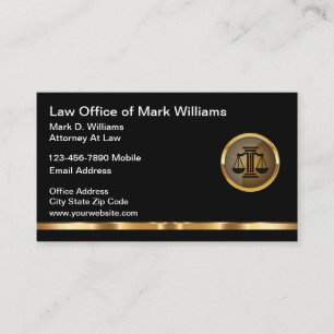 Classy Attorney Law Kantoor Visitekaartjes