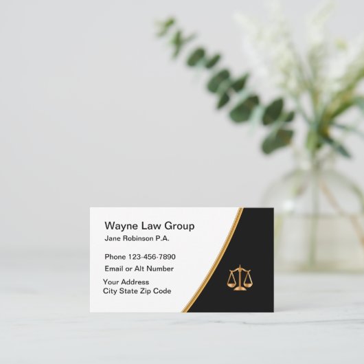 Classy Attorney Law Kantoor Visitekaartjes (Staand voorkant)