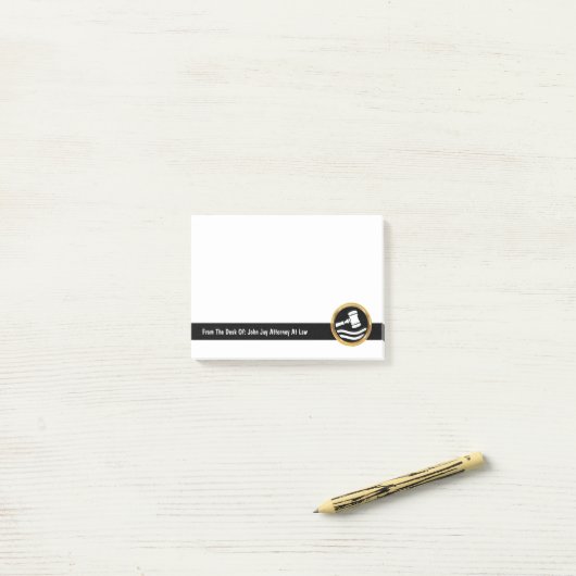 Classy Attorney Logo Sjabloon Sticky Notes (Op bureau)