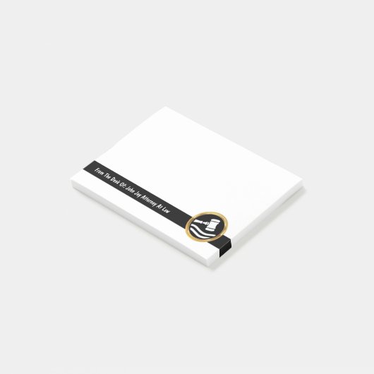Classy Attorney Logo Sjabloon Sticky Notes (Schuin)