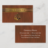 Classy Attorney Modern Eenvoudige Visitekaartjes (Voorkant / Achterkant)