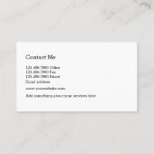 Classy Attorney Monogram Design Visitekaartje (Achterkant)