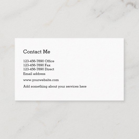 Classy Attorney Monogram Design Visitekaartje (Achterkant)