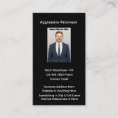 Classy Attorney Portrait Visitekaartjes Design (Voorkant)