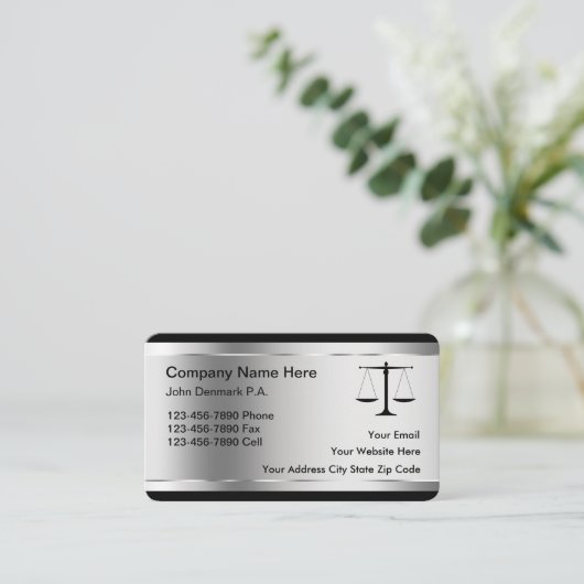 Classy Attorney Professional Visitekaartjes (Staand voorkant)