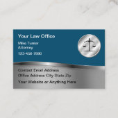 Classy Attorney Silver Tone Visitekaartje (Voorkant)