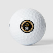 Classy Attorney Thema Monogram Stijl Golfballen (Voorkant)
