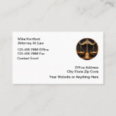 Classy Attorney Theme Upscale Visitekaartjes (Achterkant)