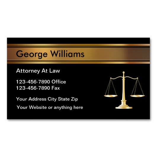 Classy Attorney Visitekaartje Magneten (Voorkant)