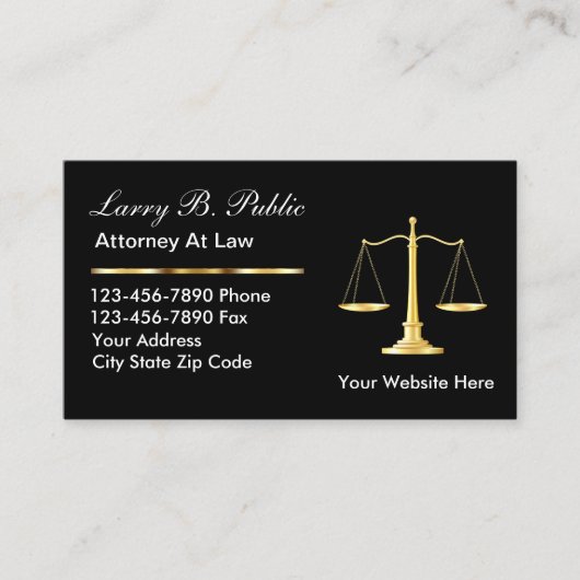 Classy Attorney Visitekaartjes (Voorkant)