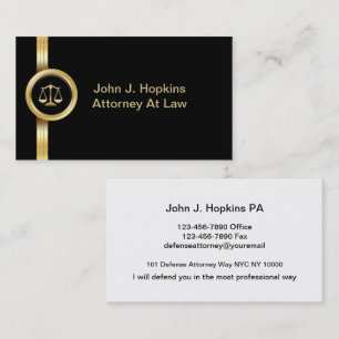 Classy Attorney Visitekaartjes