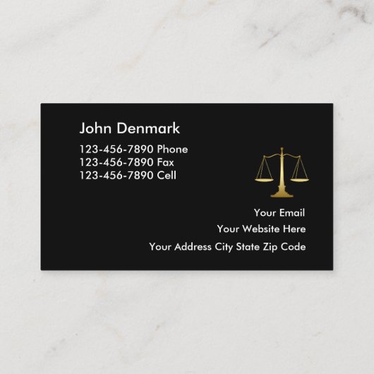 Classy Attorney Visitekaartjes (Achterkant)