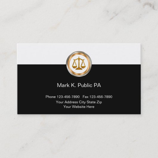 Classy Attorney Visitekaartjes (Voorkant)