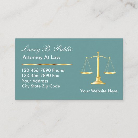 Classy Attorney Visitekaartjes (Voorkant)