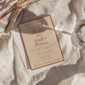 Classy Auburn Copper Old Money All In One Wedding Kaart