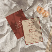 Classy Auburn Copper Old Money Fancy Wedding Kaart