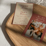 Classy Auburn Copper Old Money Luxury Wedding Kaart<br><div class="desc">This wedding invitation is perfect for your wedding if you are looking for an elegant unique and easy editable invitation .An elegant unique luxurious auburn and copper image wedding template invitation. as you see it features a copper old money background. And classy Parisian font in auburn old money bright bride's...</div>